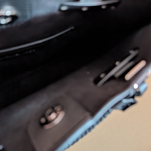 Michael Kors Black Leather Tote with Braided Handles. BEAUTIFUL - Picture 3 of 3